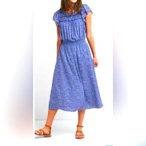 Gap blue, white ladies, smock midi dress small